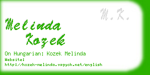 melinda kozek business card